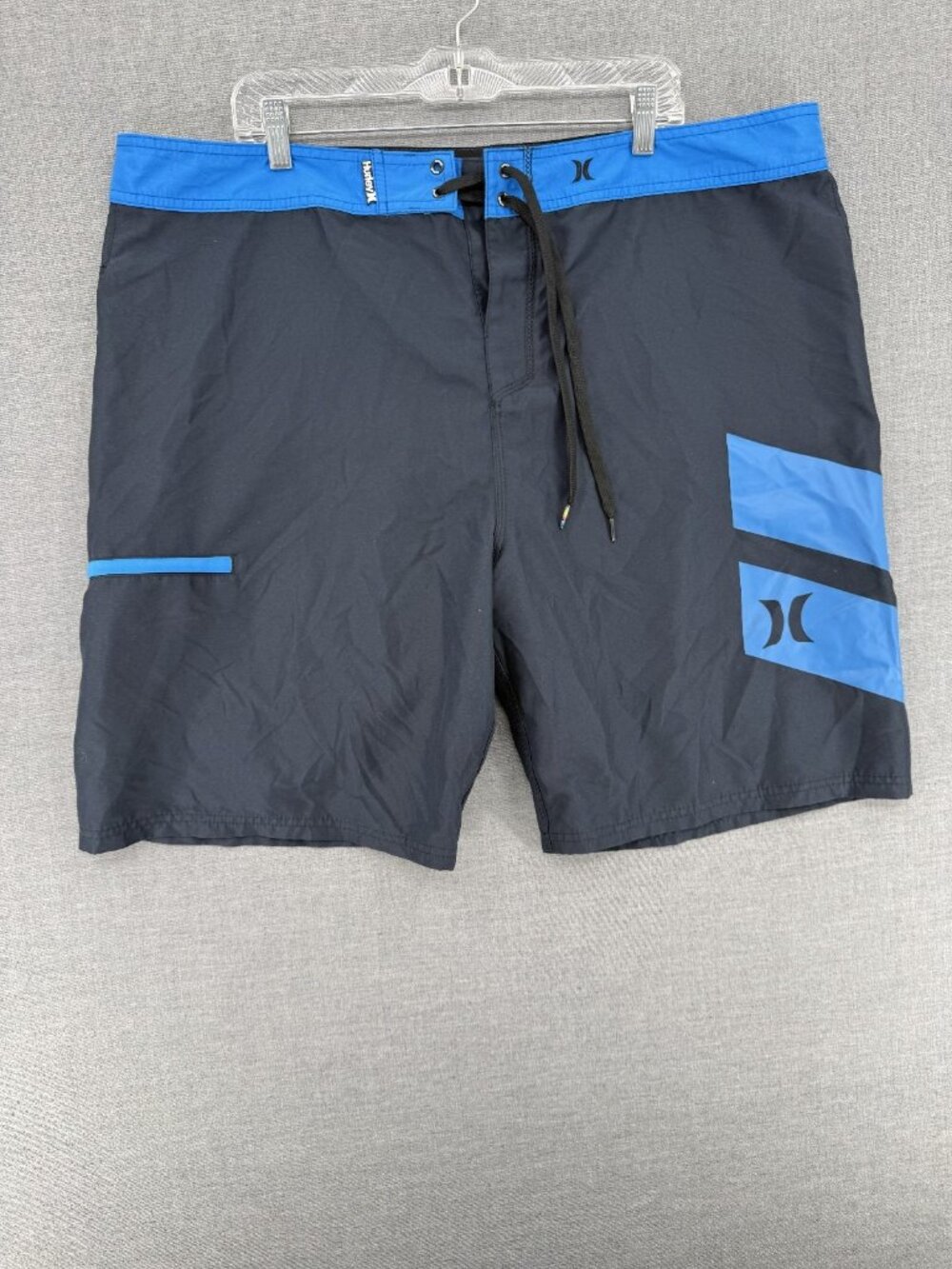Hurley Board Shorts Mens 42 9" Beach Logo Swim Trunks Drawstring Pocket